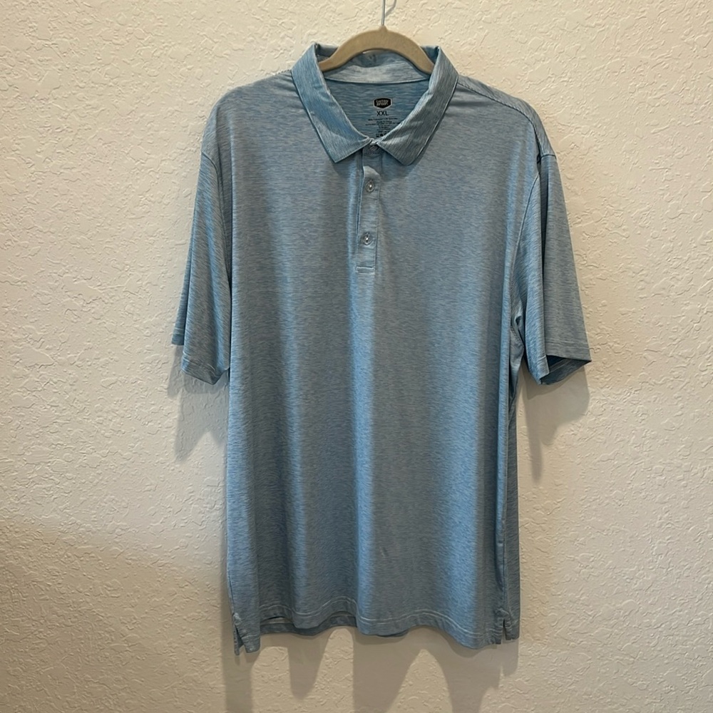 Berkeley Jensen blue golf polo shirt